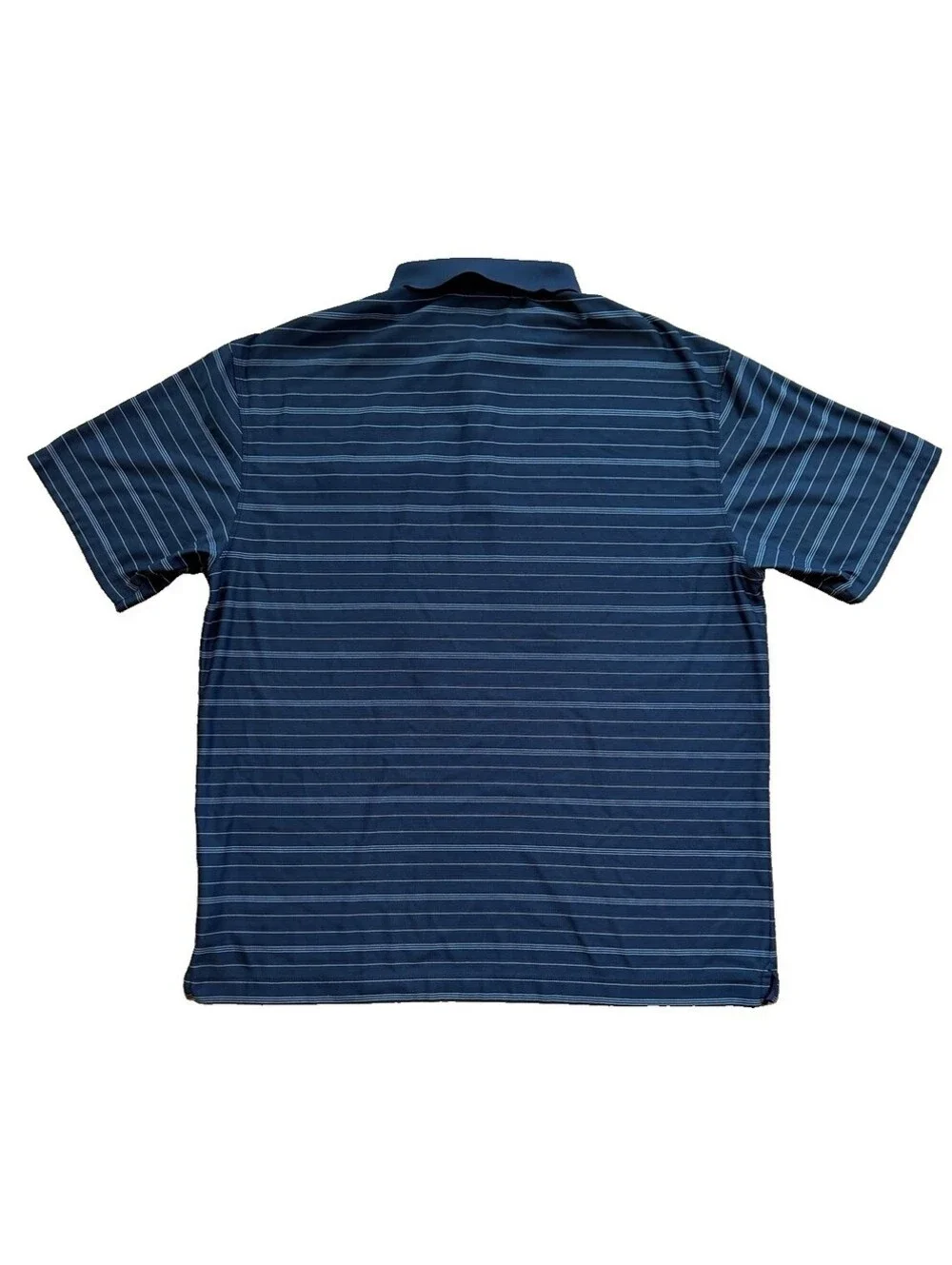 Nike Golf Dri-FIT Polo Shirt Men’s XL Blue Striped Sherwin-Williams Logo Golf